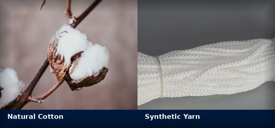 Cotton tuft vs White Polypropylene